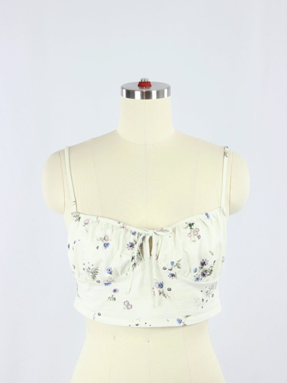 Aritzia SUNDAY BEST Darcy Floral Cotton Jersey Cropped Cami Tank Top, Size S